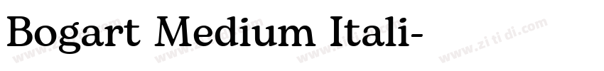 Bogart Medium Itali字体转换